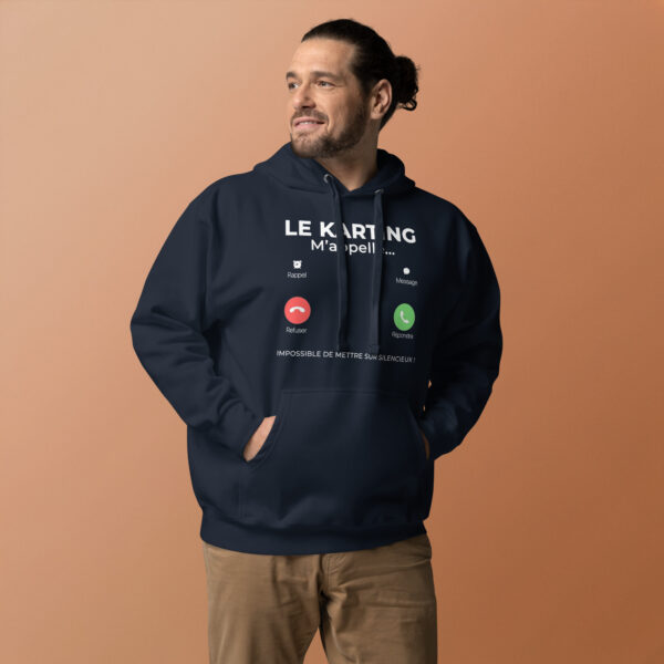 Hoodie Sweat à Capuche unisexe Le Karting m’appelle – Impossible de mettre sur silencieux ! – Image 6