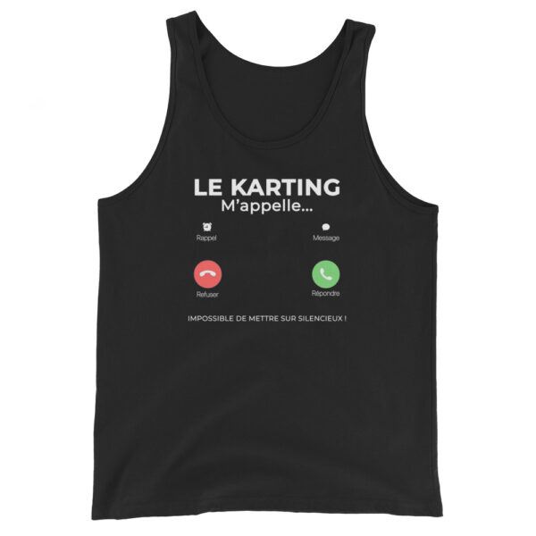 Débardeur unisexe Le Karting m’appelle – Impossible de mettre sur silencieux ! – Image 6