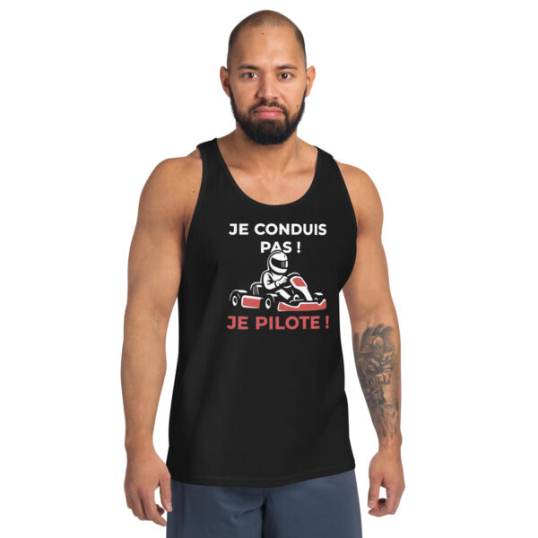 Débardeur unisexe Je conduis pas ! Je pilote ! – Image 4