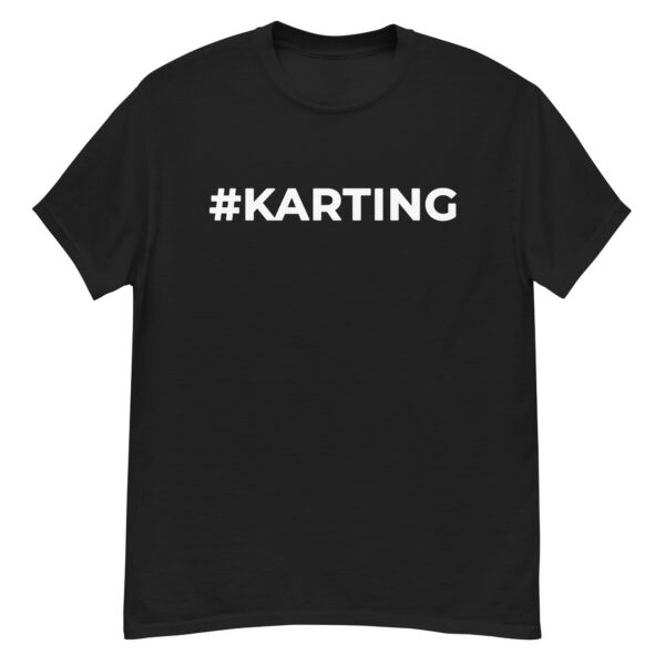 T-shirt classique unisexe #Karting Noir – Image 2