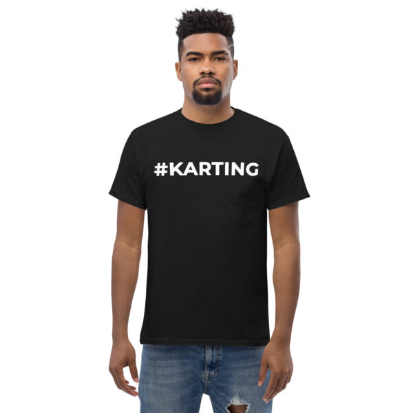 T-shirt classique unisexe #Karting Noir – Image 3