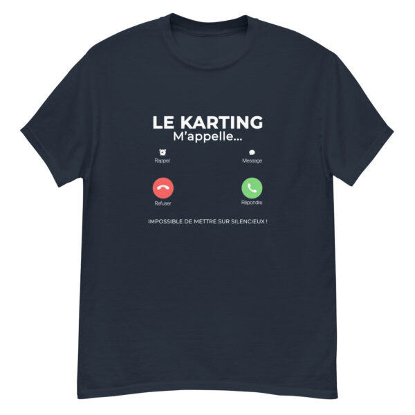 T-shirt unisexe Le Karting m’appelle – Impossible de mettre sur silencieux ! – Image 9