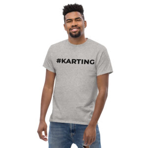 T-shirt unisexe #Karting – Blanc ou Gris clair