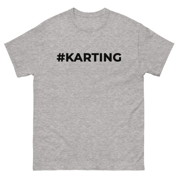 T-shirt unisexe #Karting – Blanc ou Gris clair – Image 4