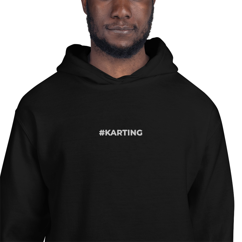 Sweat à capuche Hoodie brodé #Karting – Image 3