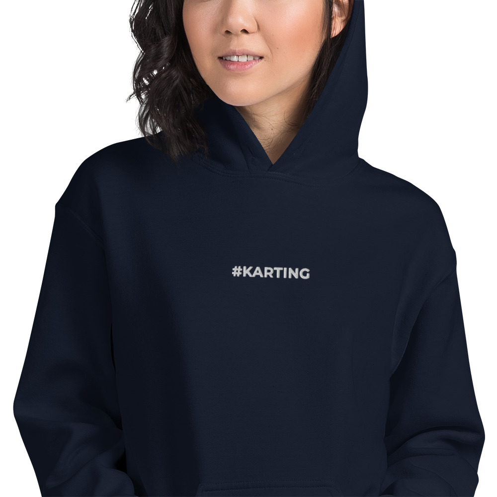 Sweat à capuche Hoodie brodé #Karting – Image 4