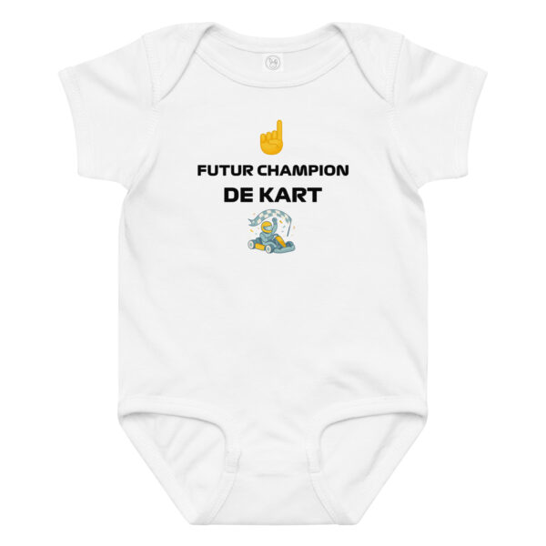 Body bébé Future Champion de Kart – Rouge ou Blanc – Image 3