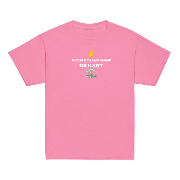 T-shirt fille Future Championne de Kart – Texte blanc – Image 5