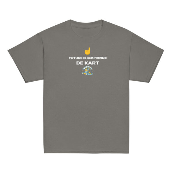 T-shirt fille Future Championne de Kart – Texte blanc – Image 4