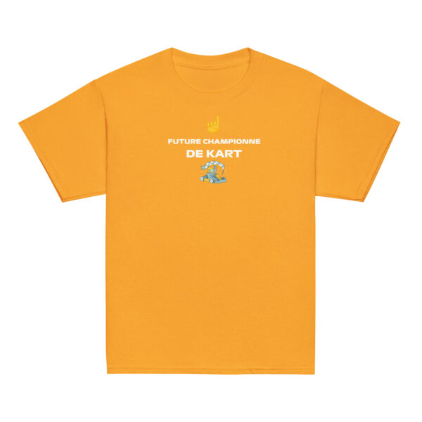 T-shirt fille Future Championne de Kart – Texte blanc – Image 6