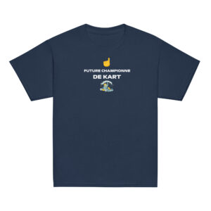 T-shirt fille Future Championne de Kart – Texte blanc