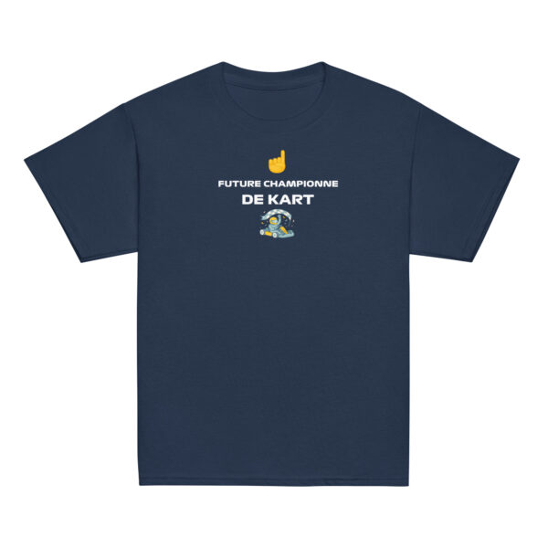 T-shirt fille Future Championne de Kart – Texte blanc
