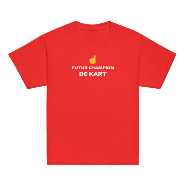 T-shirt enfant Future Champion de Kart – Noir, bleu, bleu marine, rouge – Image 3