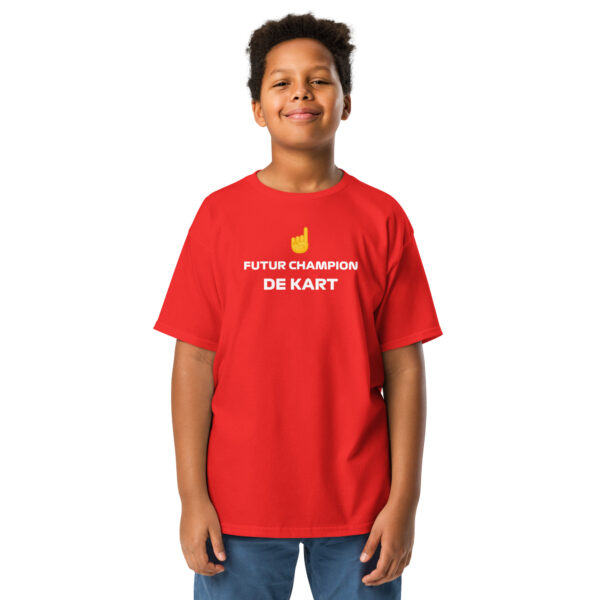 T-shirt enfant Future Champion de Kart – Noir, bleu, bleu marine, rouge – Image 9