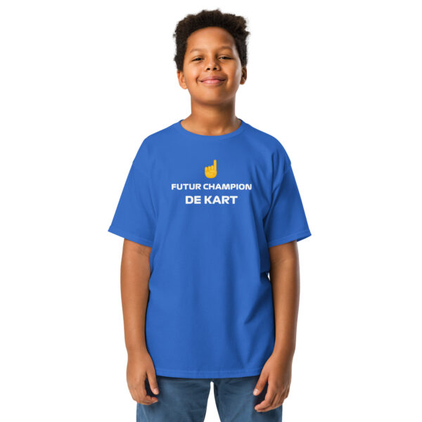 T-shirt enfant Future Champion de Kart – Noir, bleu, bleu marine, rouge – Image 11