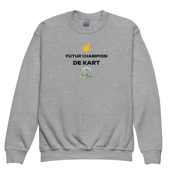 Sweat enfant Future Champion de Kart – Blanc et Gris clair