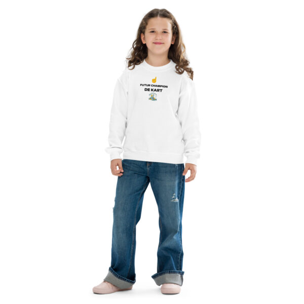 Sweat enfant Future Champion de Kart – Blanc et Gris clair – Image 2